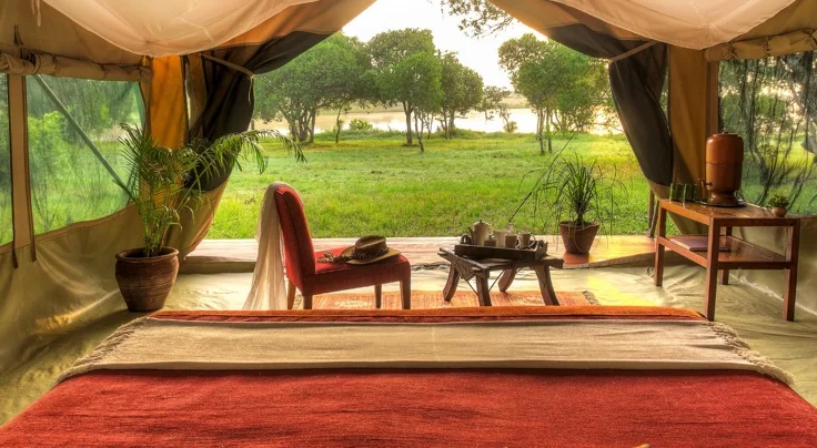 Interior of the intimate tented camp at Ol Pejeta Conservancy